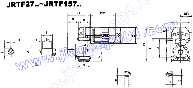 JRTF平行軸-斜齒輪減速電機
